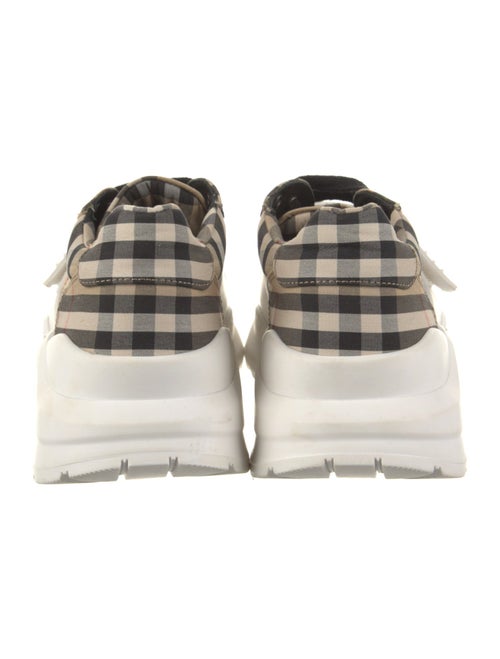 Burberry Canvas Plaid Print Sneakers