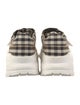 Burberry Canvas Plaid Print Sneakers