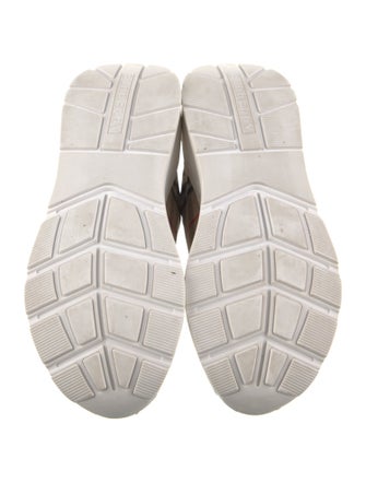 Burberry Canvas Plaid Print Sneakers