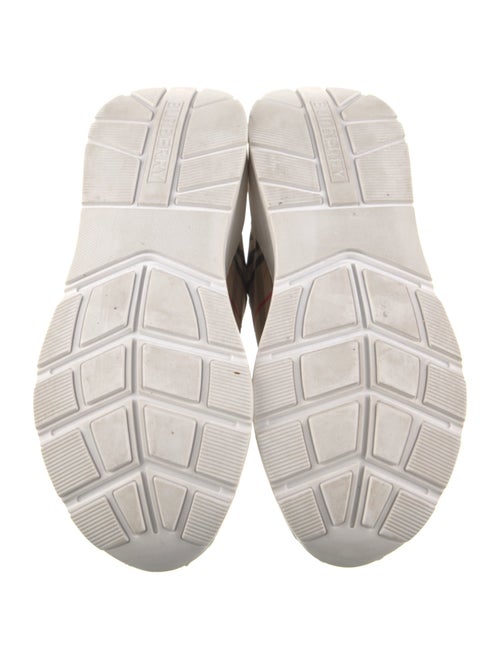 Burberry Canvas Plaid Print Sneakers