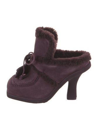 Burberry Shearling Mules