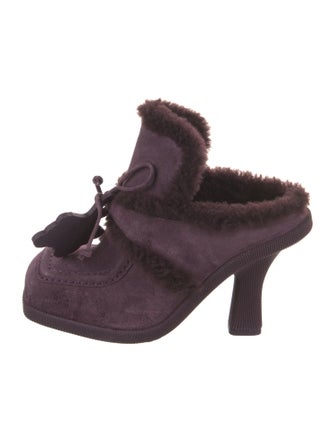 Burberry Shearling Mules