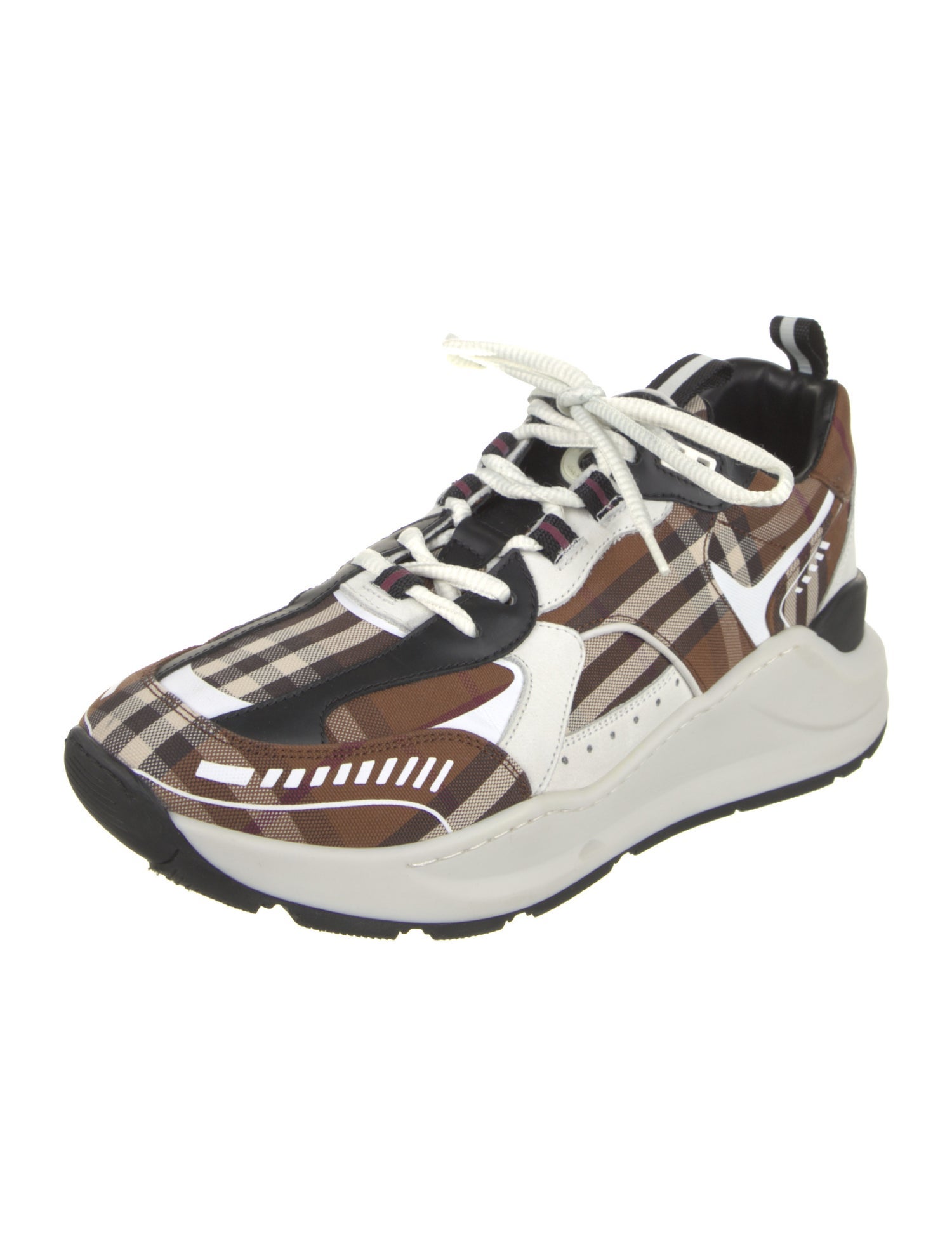 Burberry Plaid Print Sneakers
