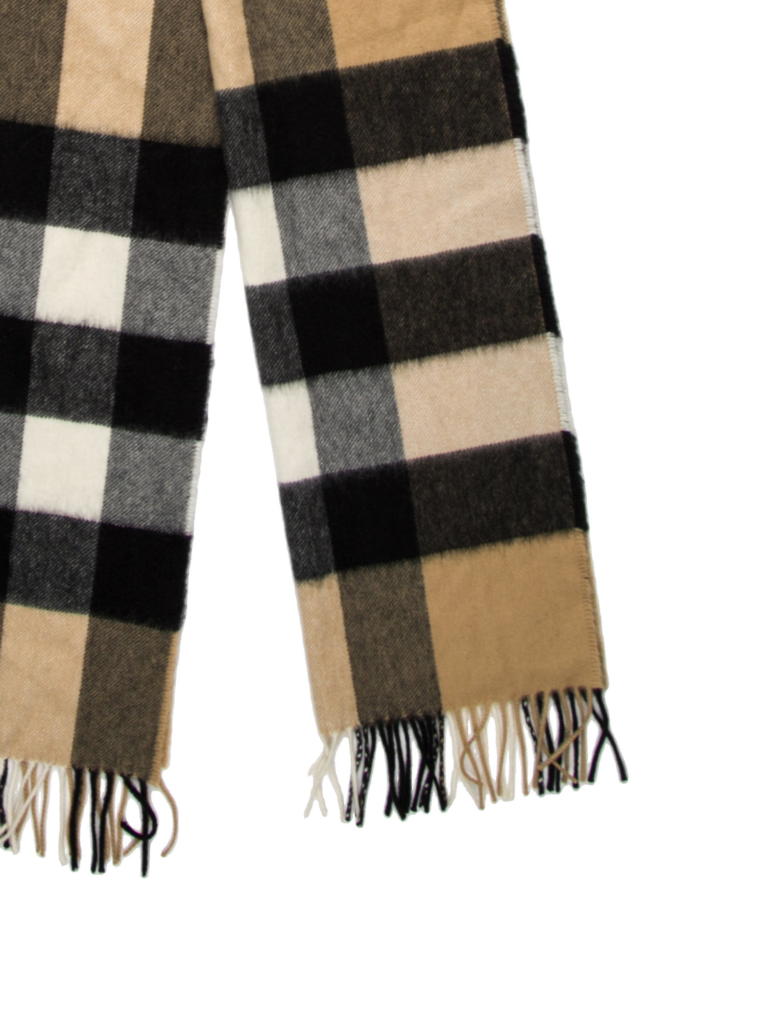 Burberry Cashmere Plaid Print Scarf