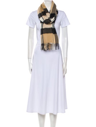 Burberry Cashmere Plaid Print Scarf