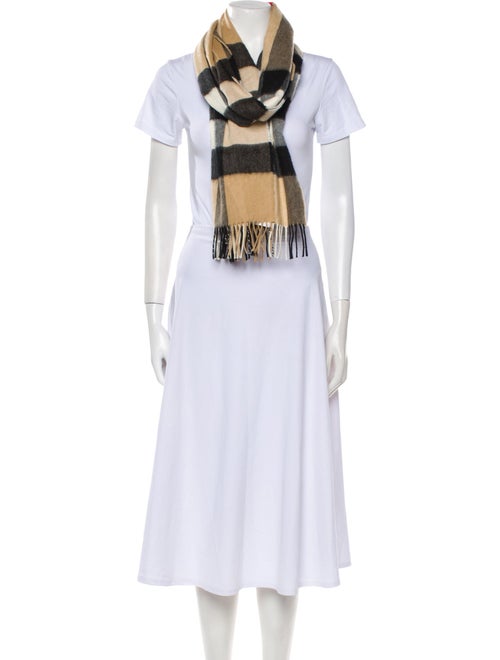 Burberry Cashmere Plaid Print Scarf