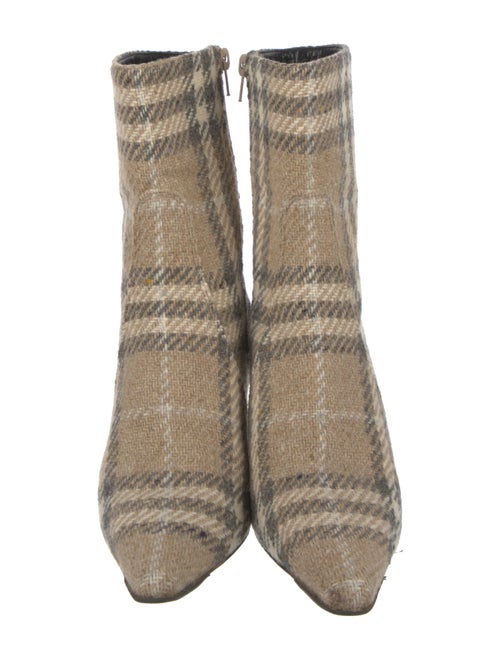 Burberry Nova Check Pattern Wool Sock Boots