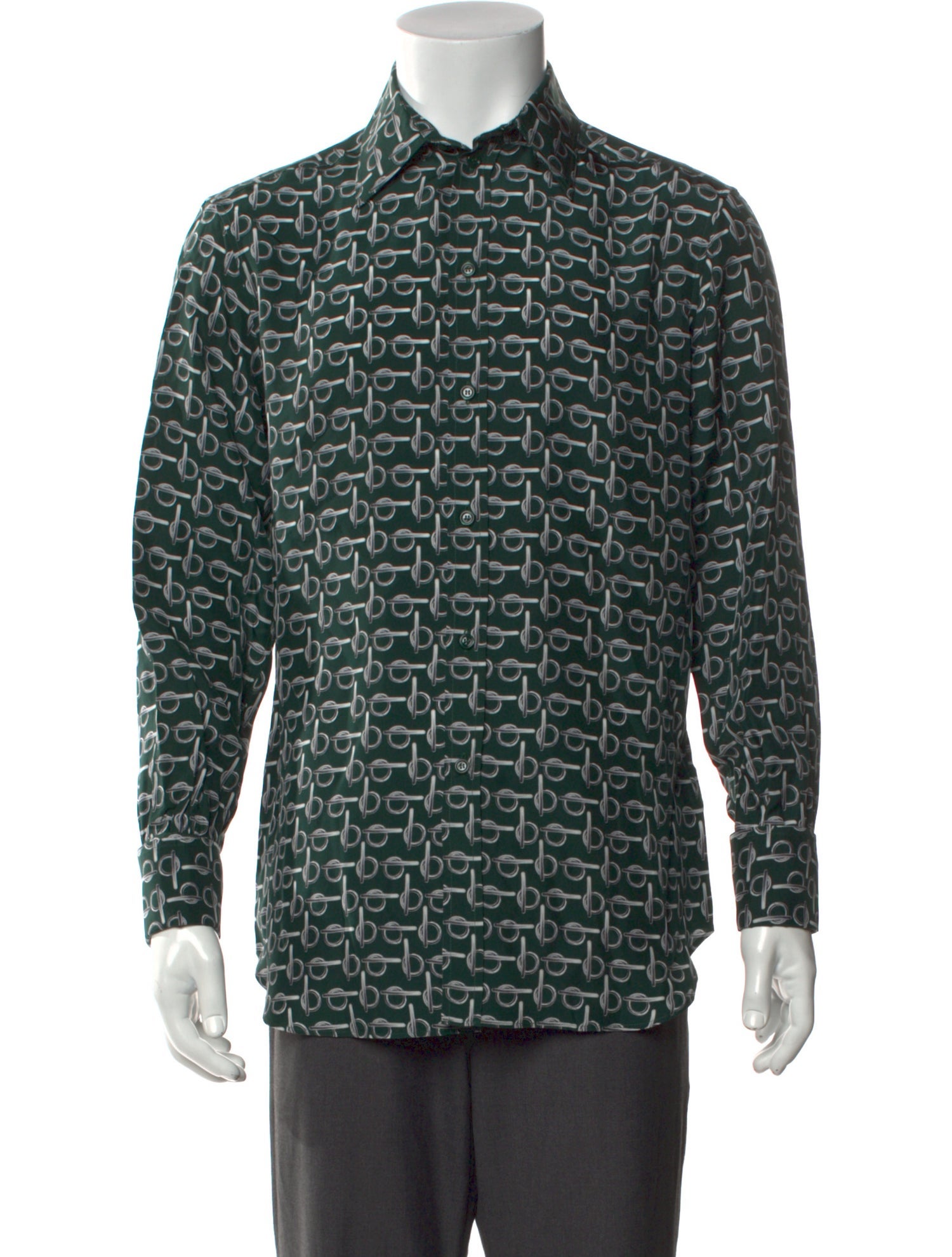 Burberry Silk Printed Shirt w/ Tags