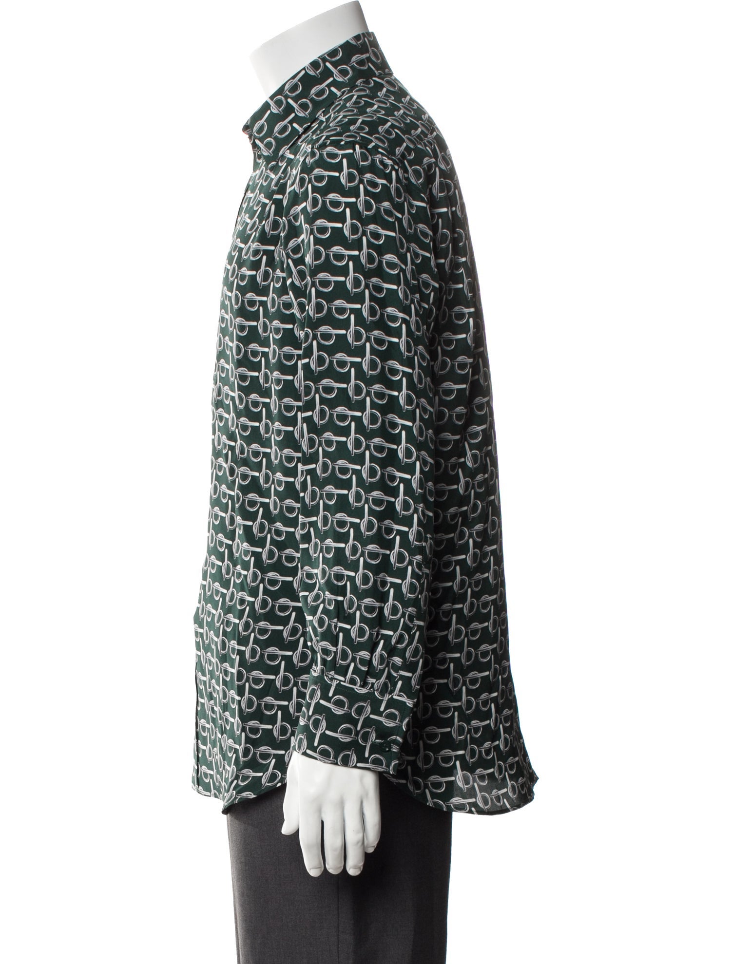 Burberry Silk Printed Button-Up Top w/ Tags