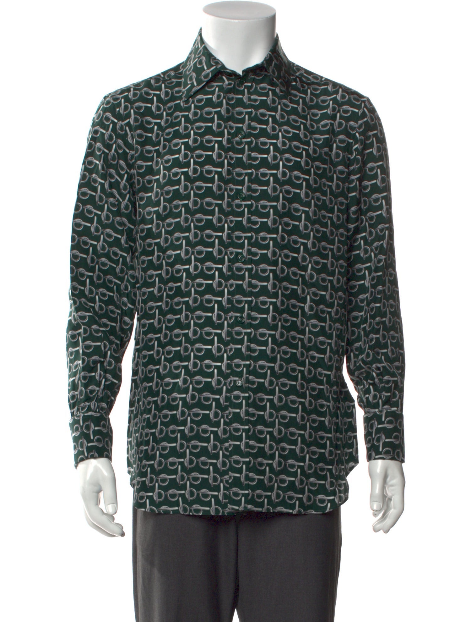 Burberry Silk Printed Shirt w/ Tags