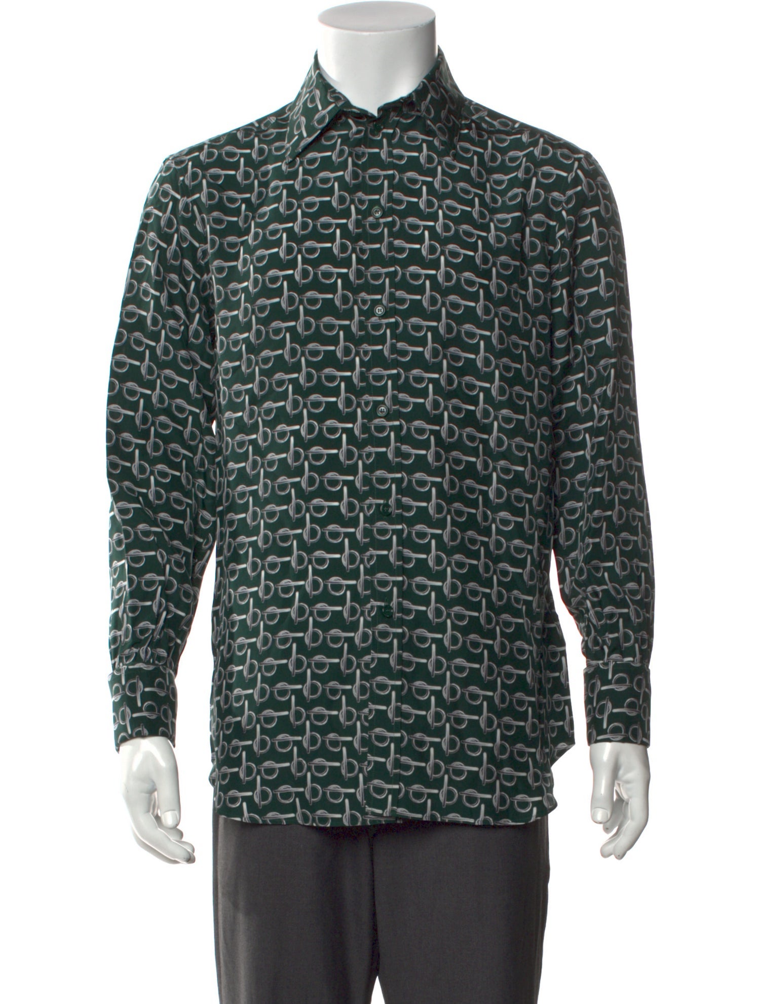 Burberry Silk Printed Shirt w/ Tags