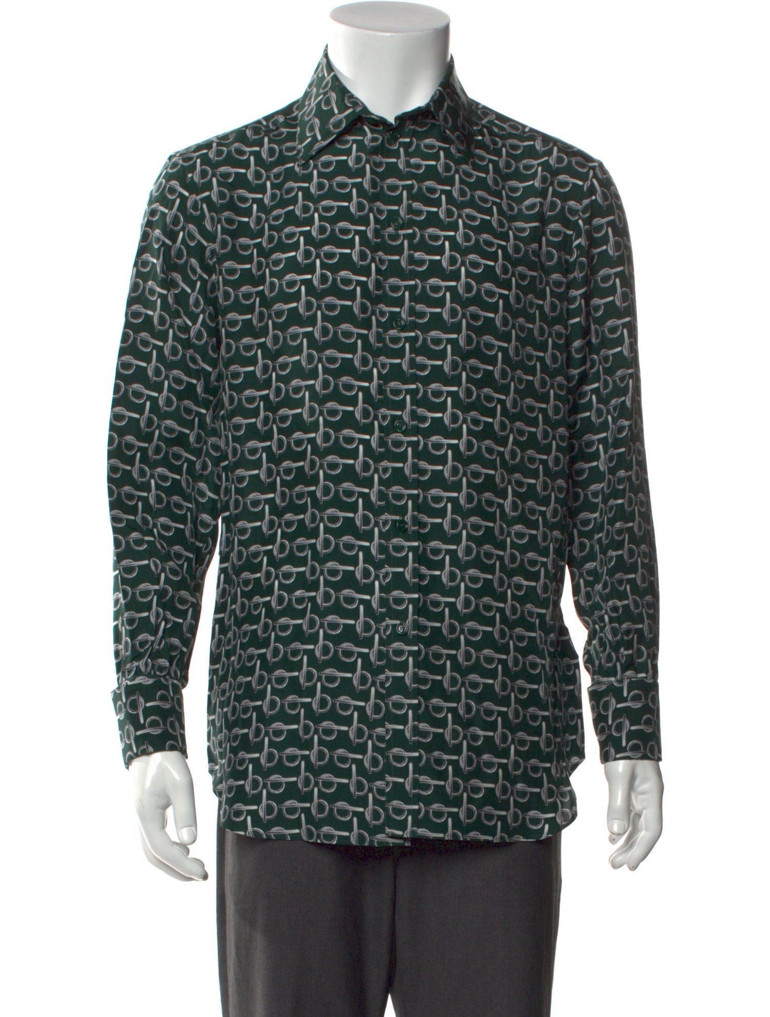 Burberry Silk Printed Shirt w/ Tags