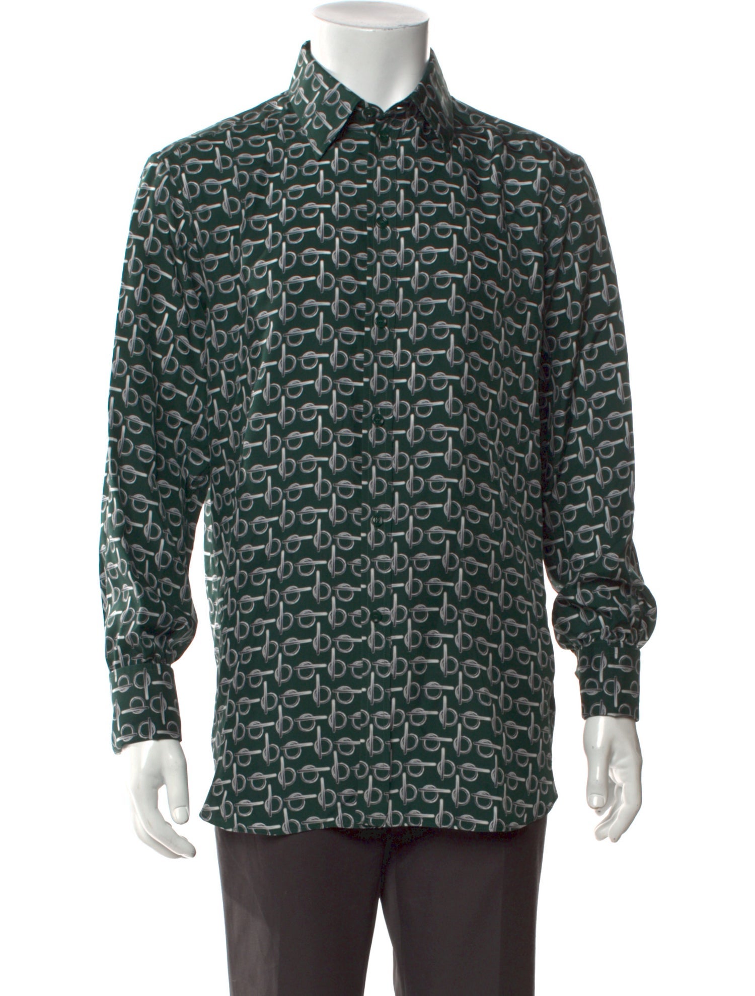 Burberry Silk Printed Shirt w/ Tags