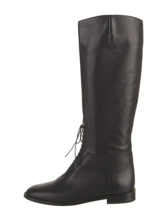 Burberry Leather Lace-Up Boots