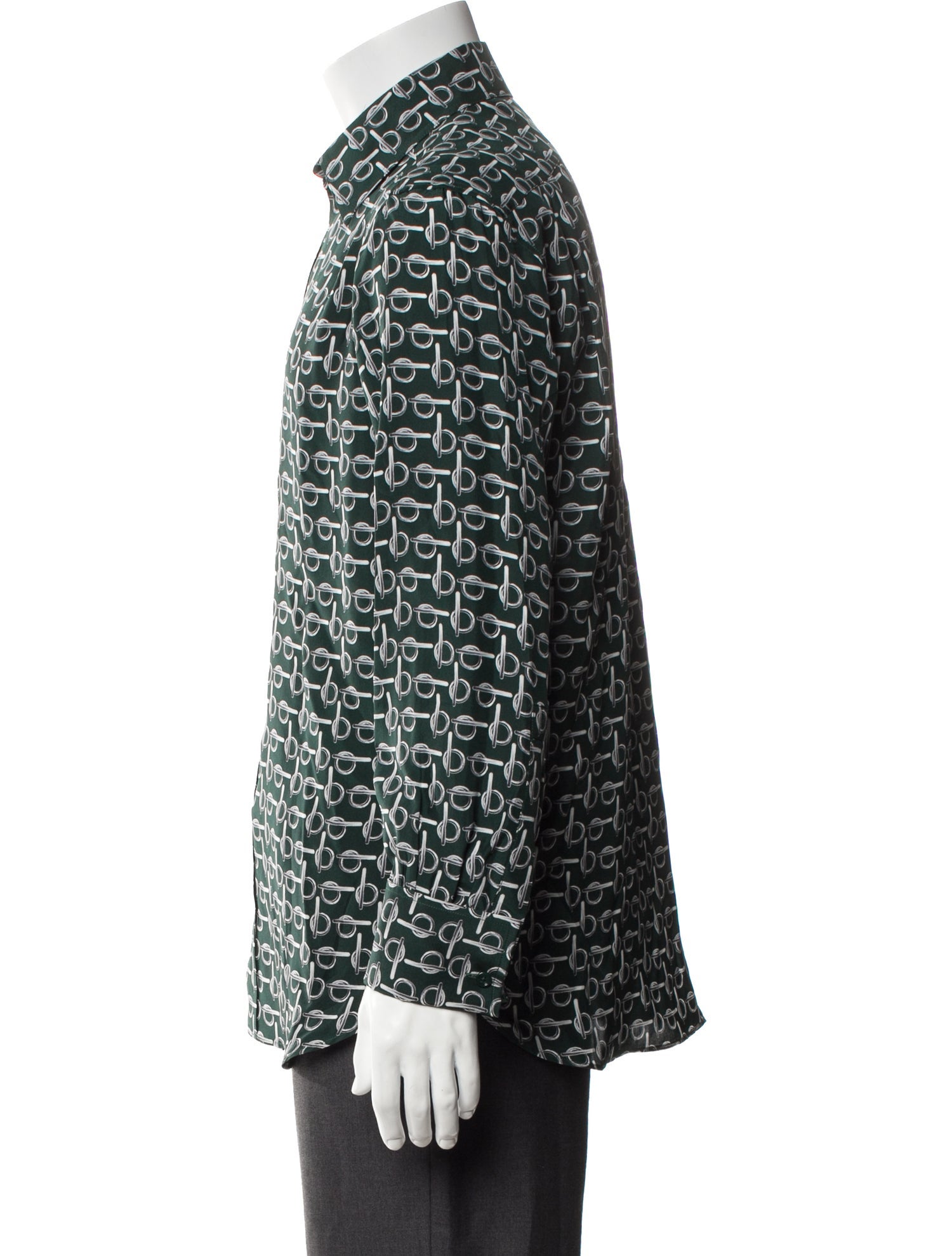 Burberry Silk Printed Button-Up Top w/ Tags