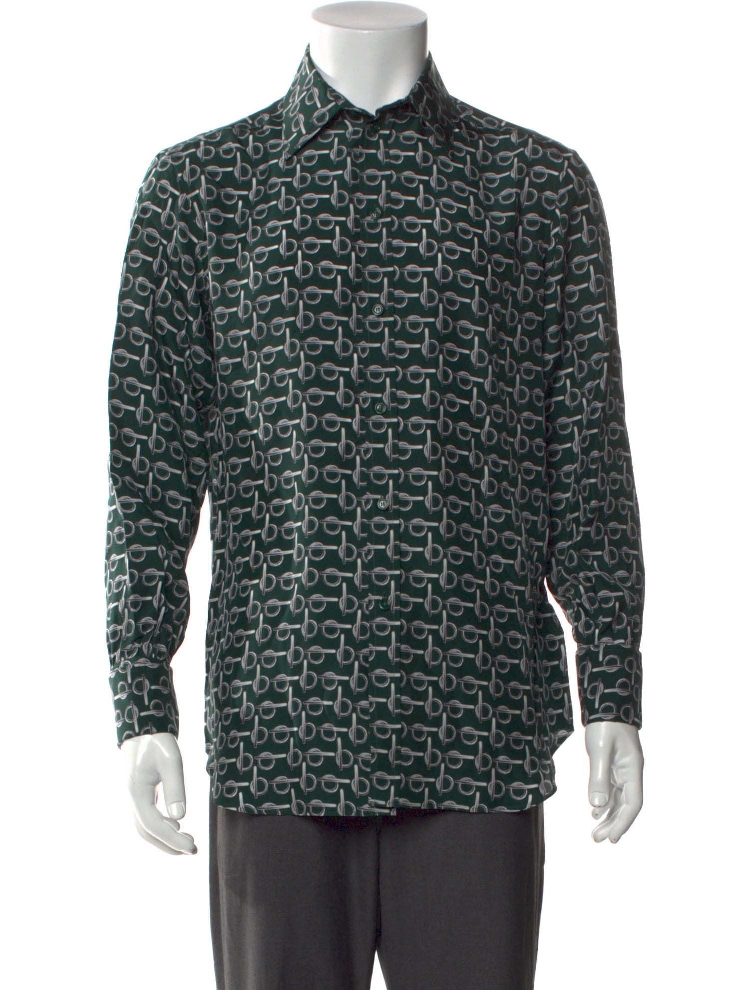 Burberry Silk Printed Shirt w/ Tags