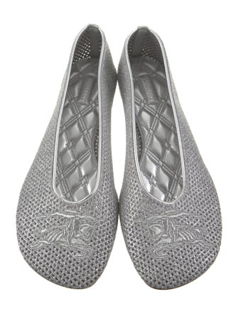 Burberry Mesh Embroidered Accent Flats