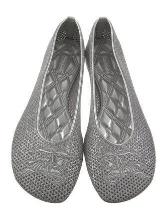 Burberry Mesh Embroidered Accent Flats