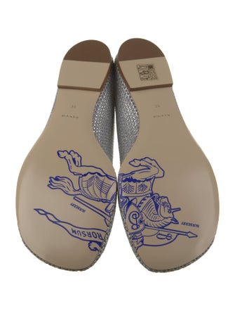 Burberry Mesh Embroidered Accent Flats