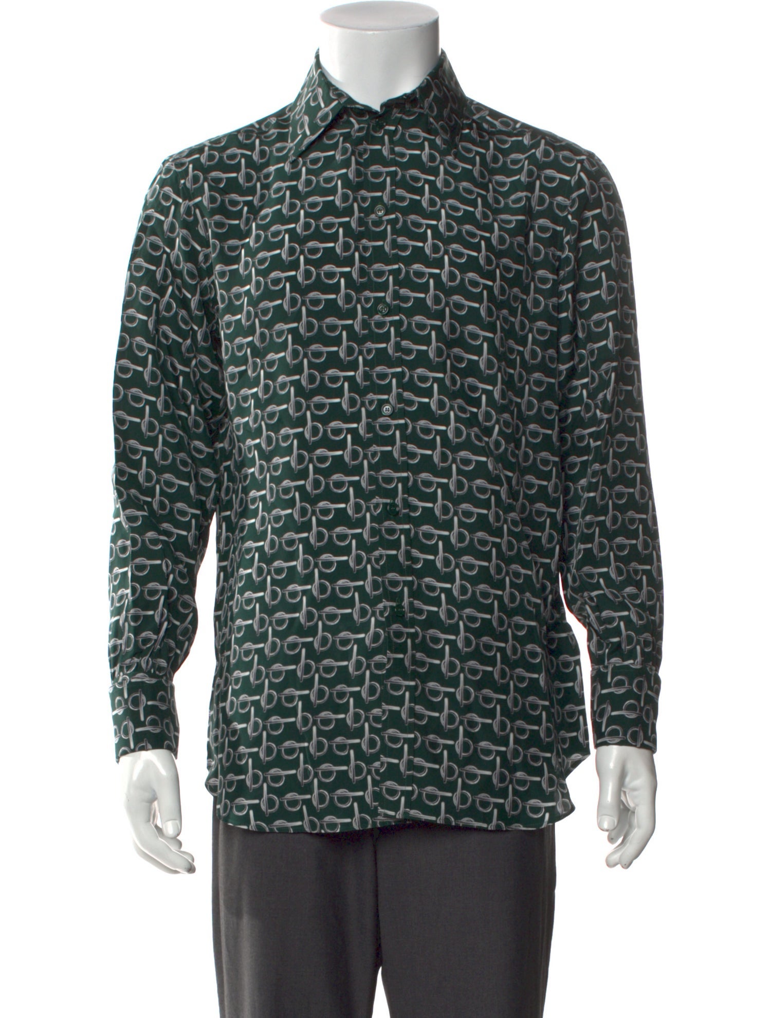 Burberry Silk Printed Shirt w/ Tags