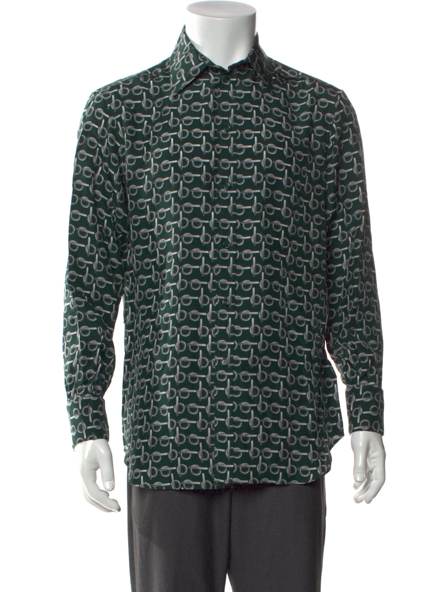 Burberry Silk Printed Shirt w/ Tags