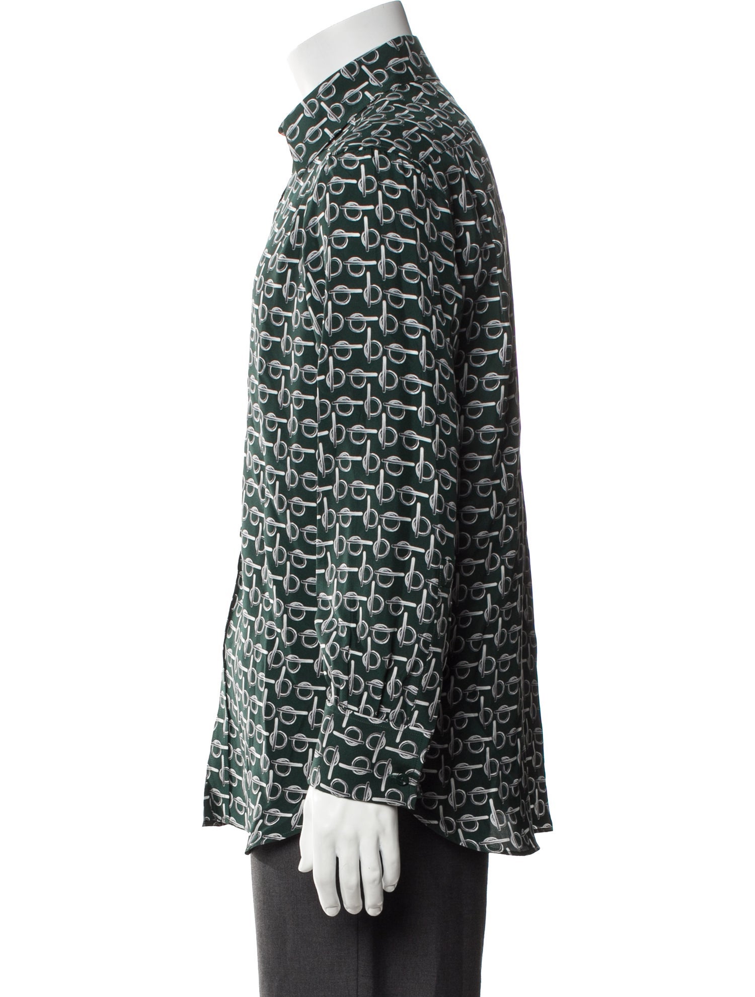 Burberry Silk Printed Button-Up Top w/ Tags