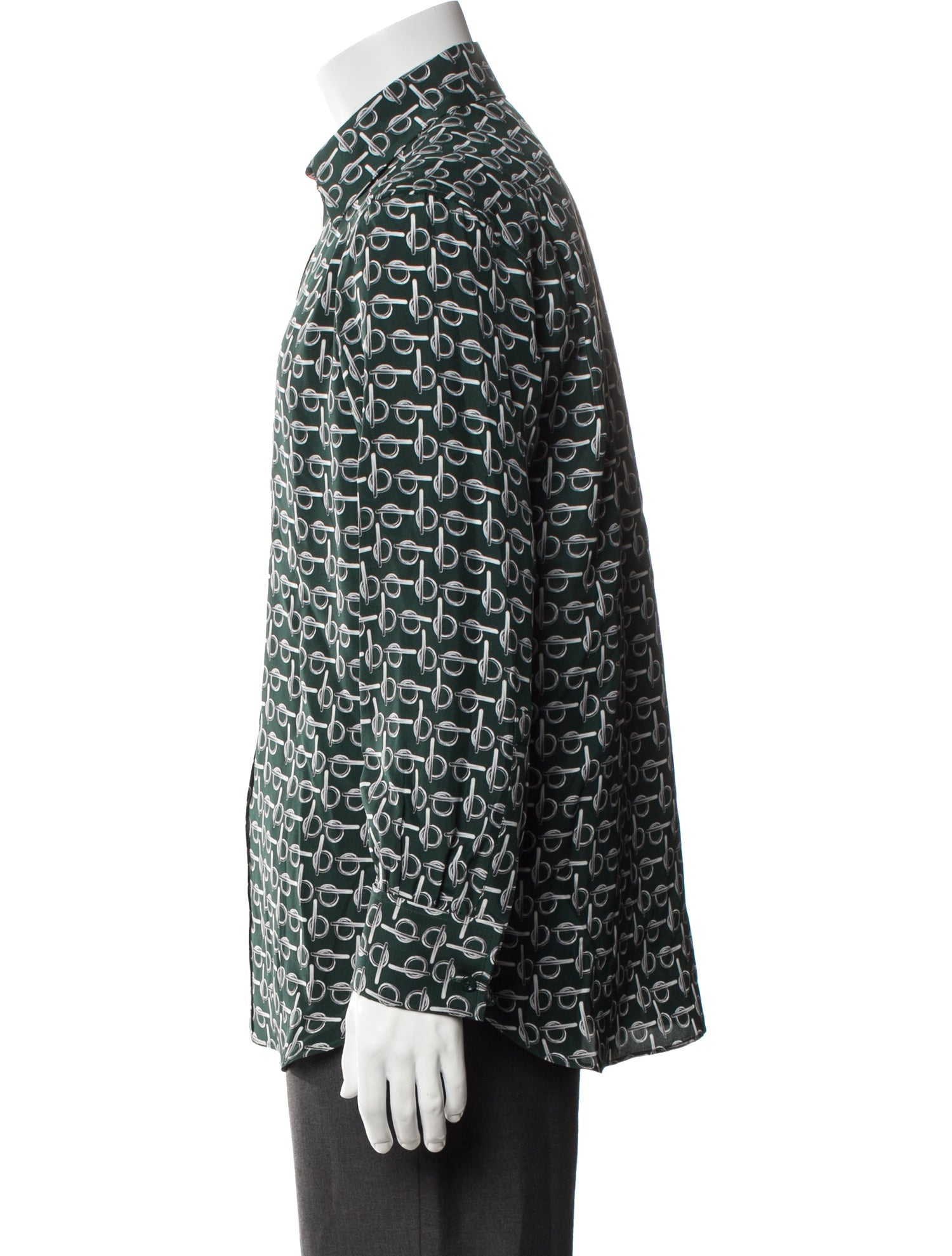 Burberry Silk Printed Button-Up Top w/ Tags