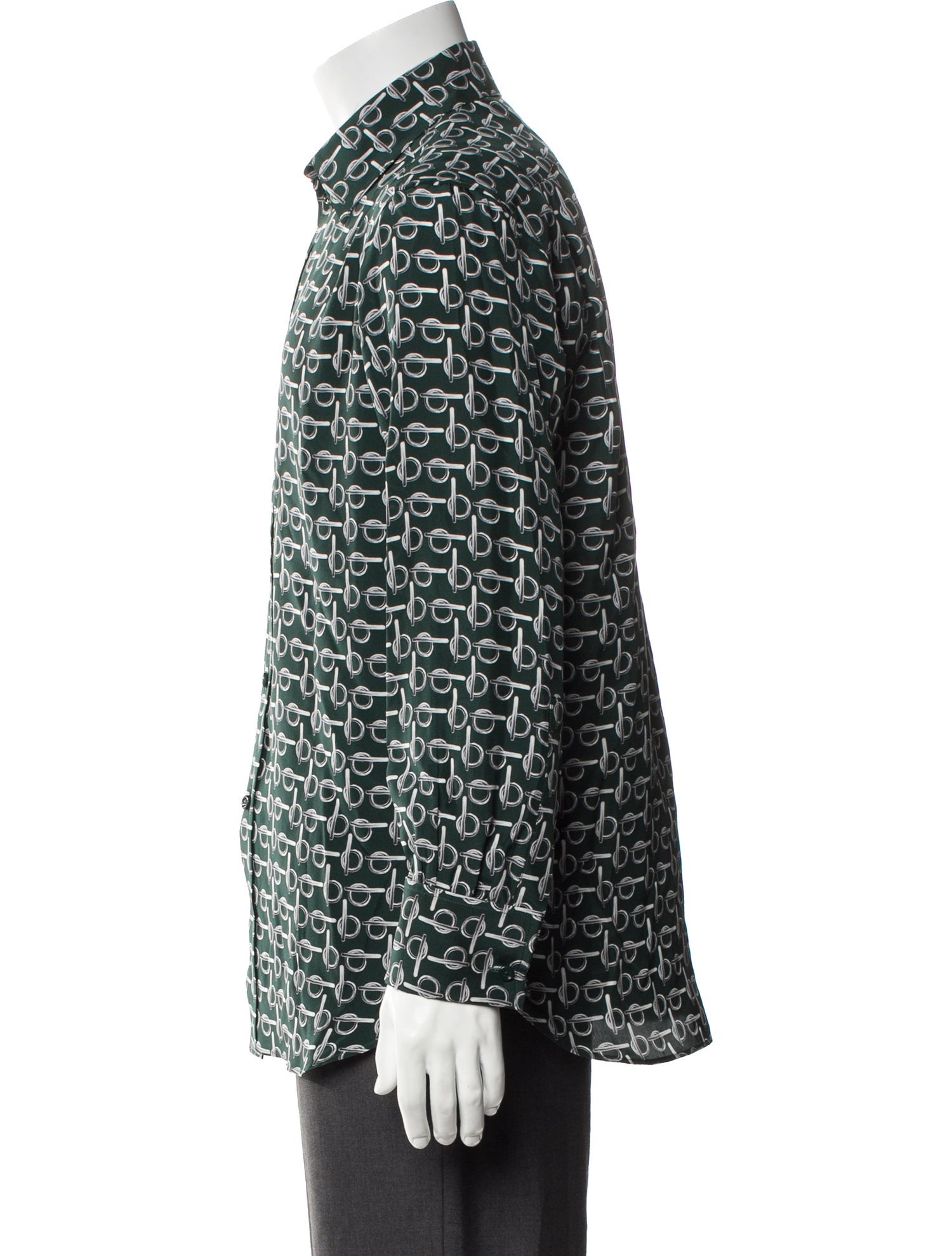 Burberry Silk Printed Button-Up Top w/ Tags