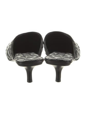 Burberry Leather Embroidered Accent Mules