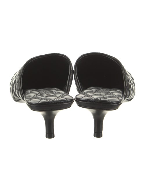 Burberry Leather Embroidered Accent Mules