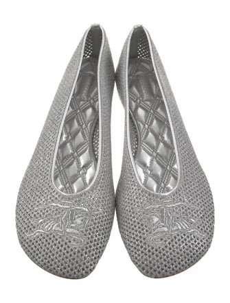 Burberry Mesh Embroidered Accent Flats