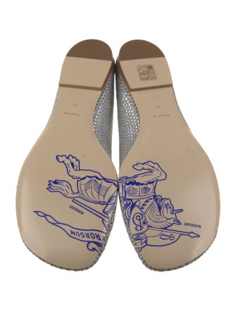 Burberry Mesh Embroidered Accent Flats