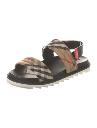 Burberry House Check Pattern Slingback Sandals
