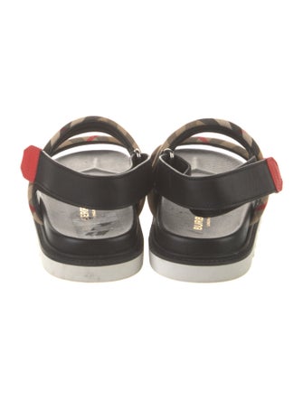 Burberry House Check Pattern Slingback Sandals