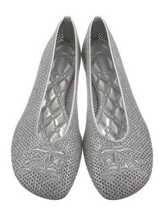 Burberry Mesh Embroidered Accent Flats