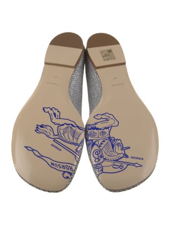 Burberry Mesh Embroidered Accent Flats