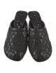 Burberry Leather Embroidered Accent Mules