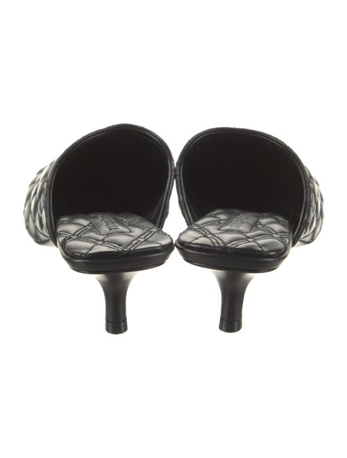 Burberry Leather Embroidered Accent Mules