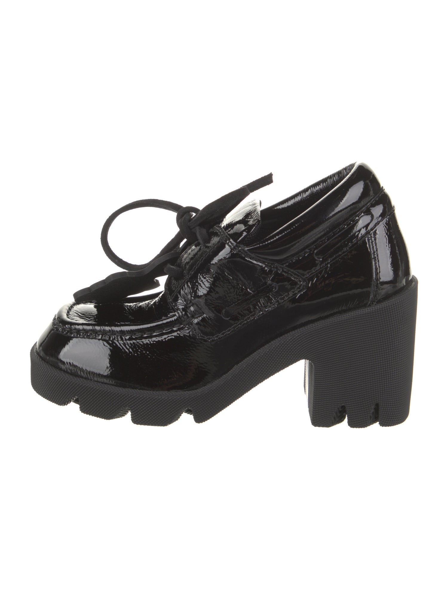 Burberry Patent Leather Lace-Up Boots w/ Tags