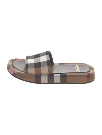 Burberry Nova Check Pattern Slides