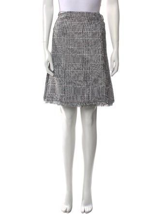 Burberry Plaid Print Knee-Length Skirt