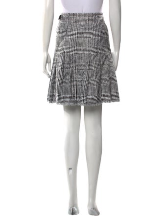 Burberry Plaid Print Knee-Length Skirt