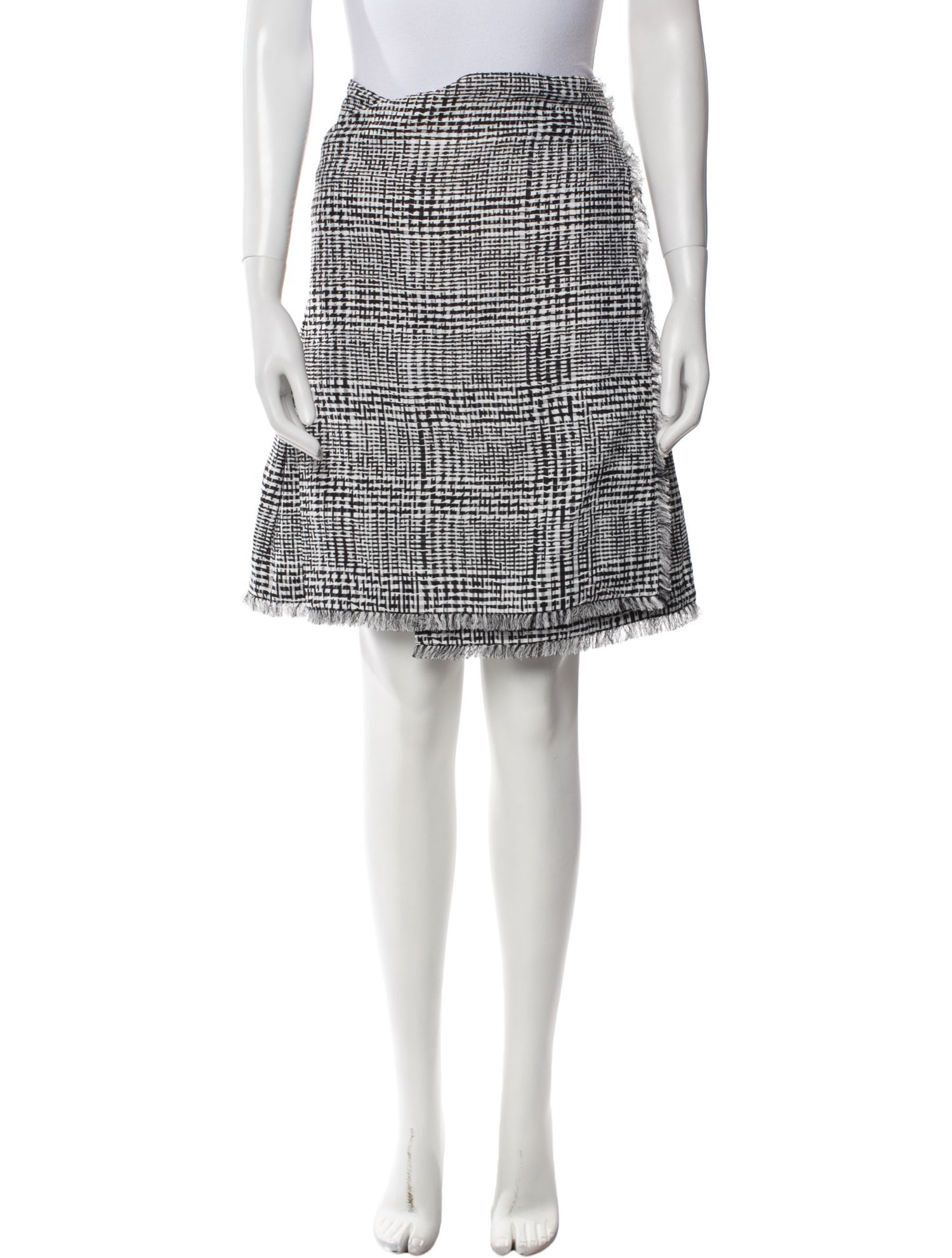 Burberry Plaid Print Knee-Length Skirt