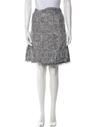 Burberry Plaid Print Knee-Length Skirt