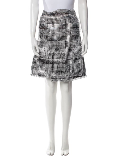 Burberry Plaid Print Knee-Length Skirt