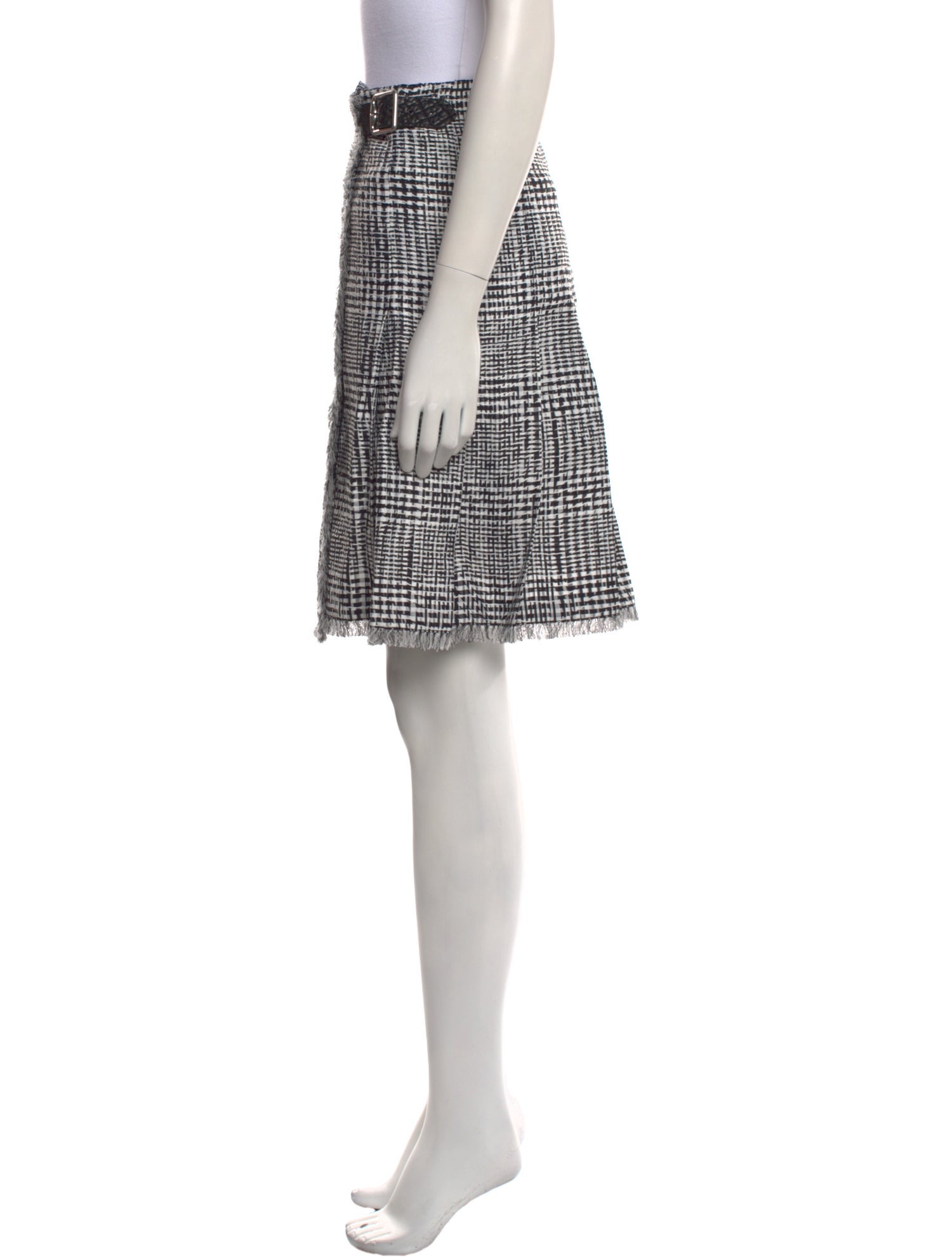 Burberry Plaid Print Knee-Length Skirt