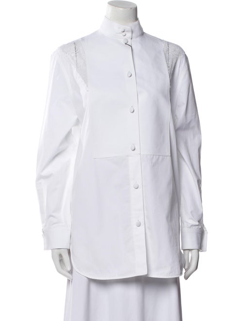 Burberry Long Sleeve Button-Up Top