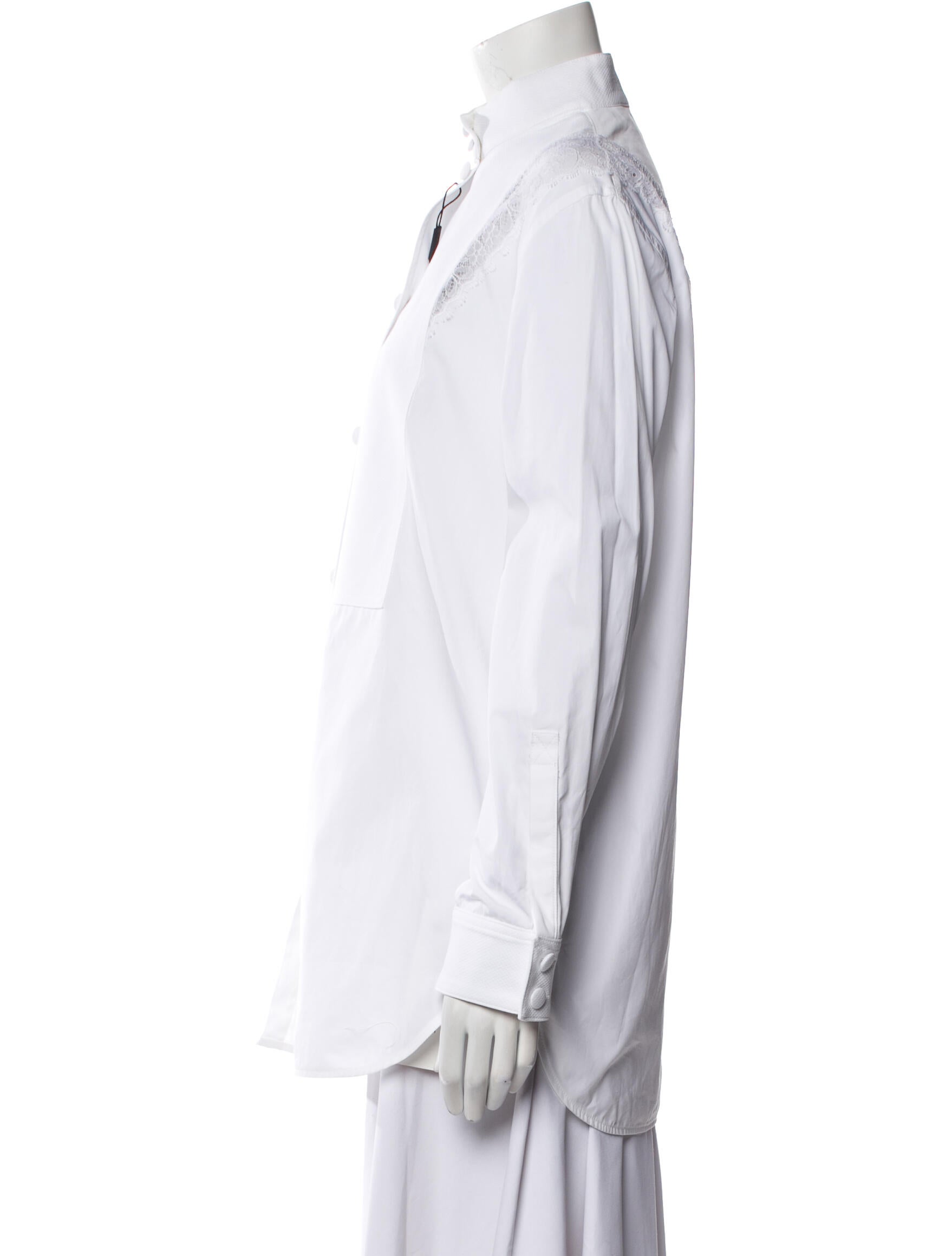 Burberry Long Sleeve Button-Up Top