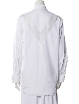 Burberry Long Sleeve Button-Up Top