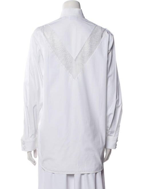 Burberry Long Sleeve Button-Up Top